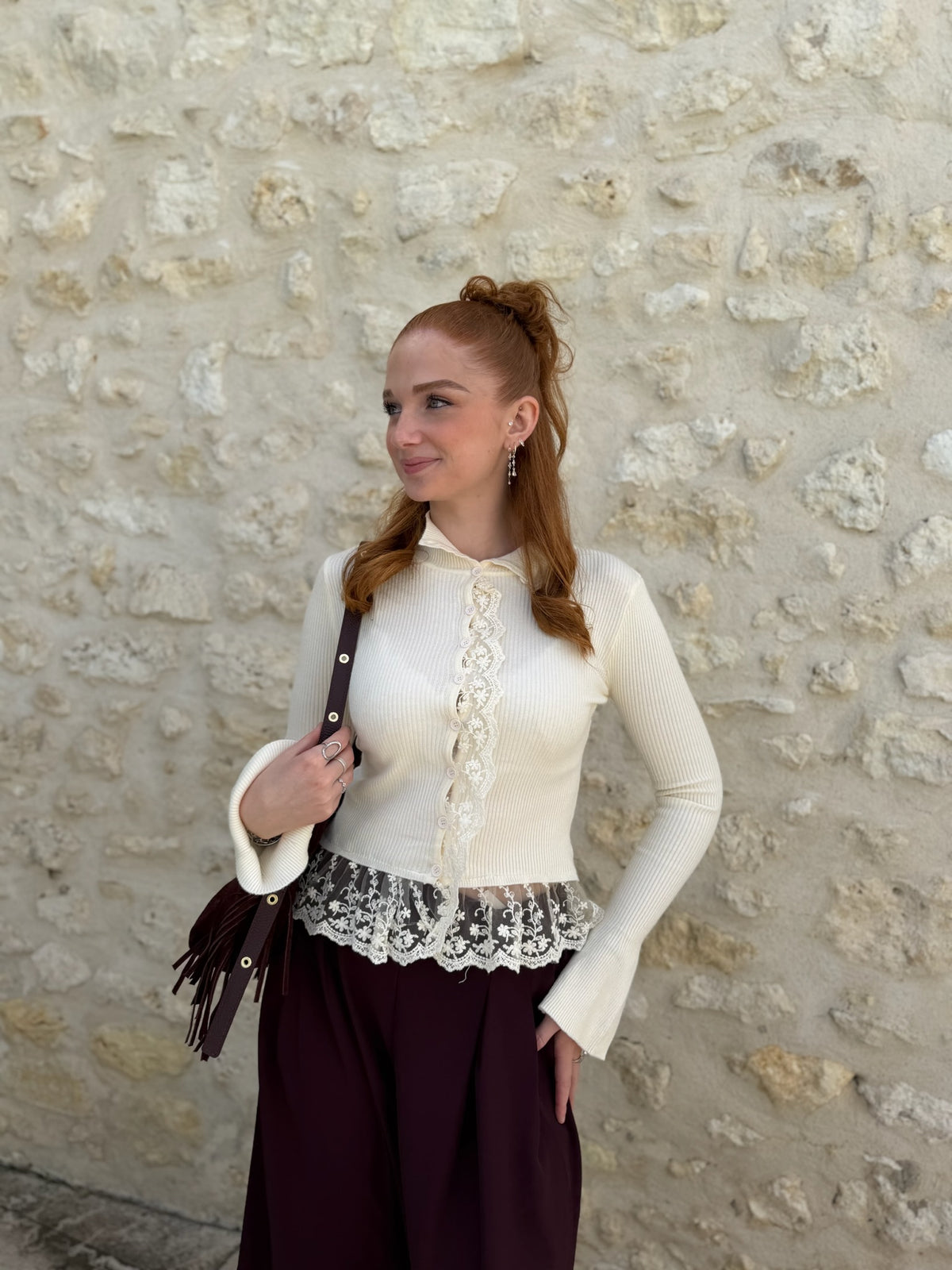 Gilet Grâce écru