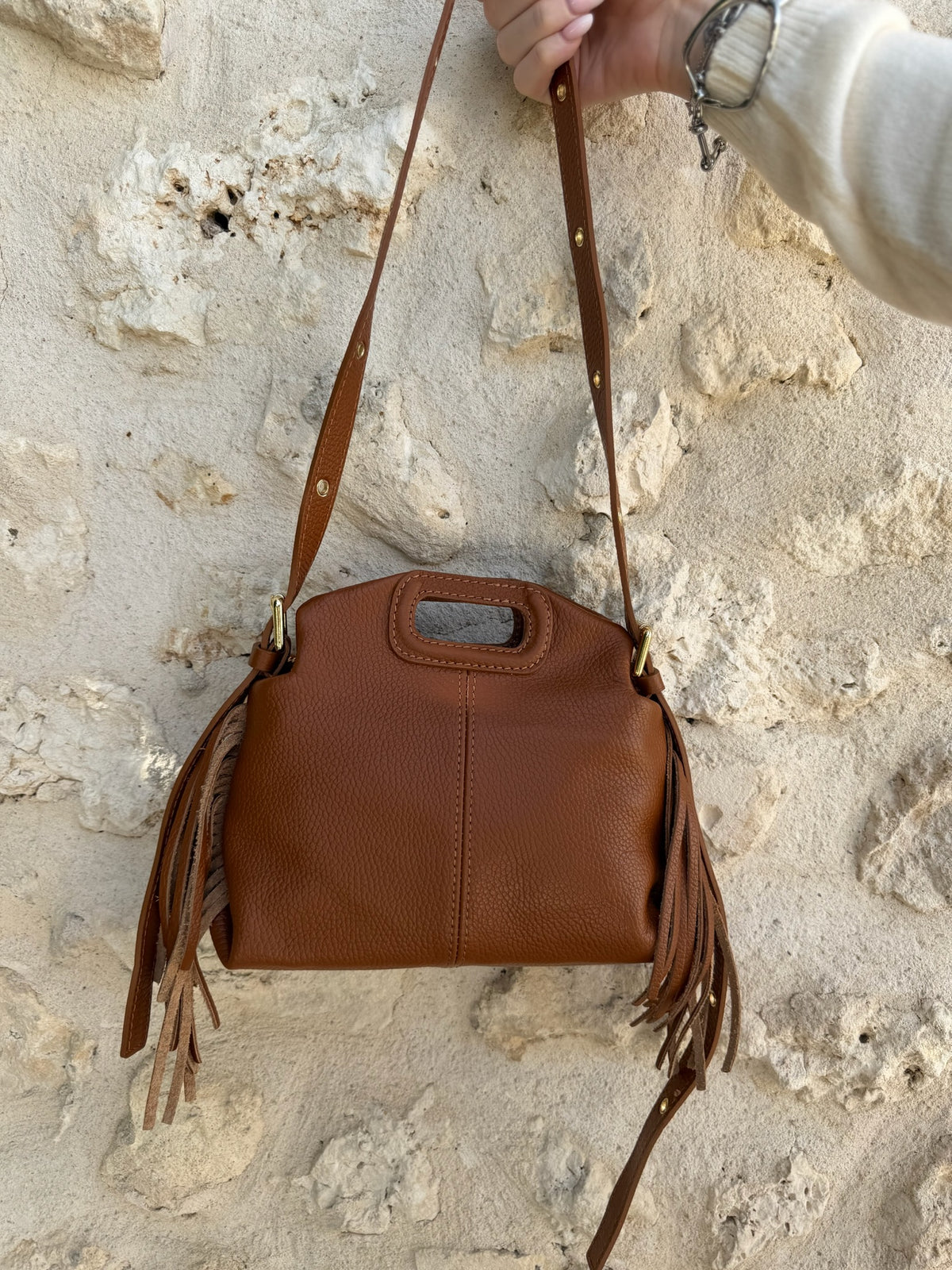Sac stormy camel lisse