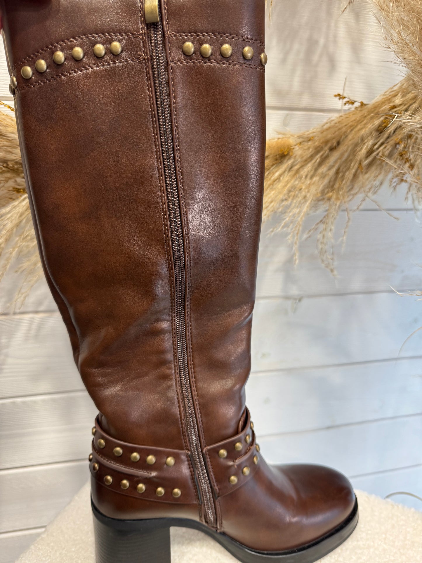 Bottes cloutés Amber marron