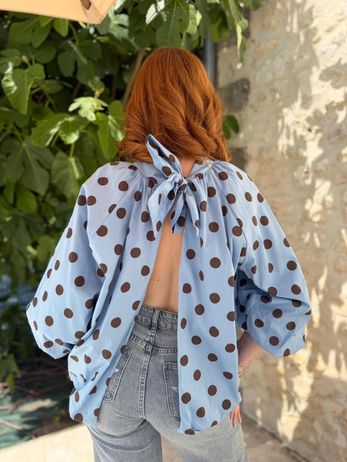 Blouse polka ciel