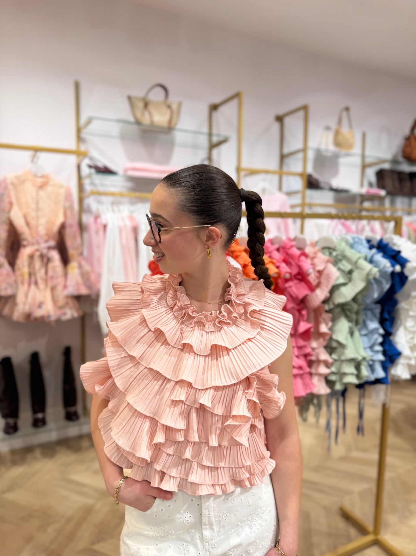 Top dos nu Céleste rose pastel