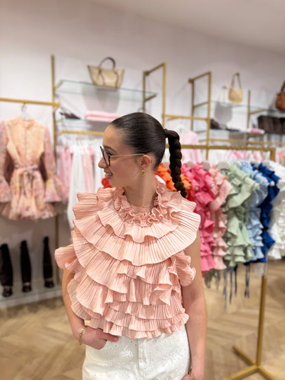 Top dos nu Céleste rose pastel