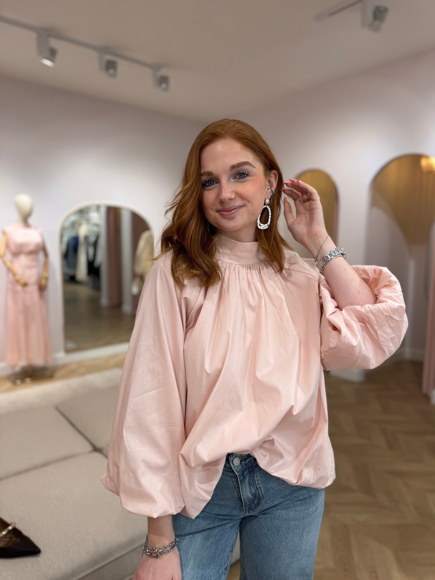Blouse Lys rose pastel