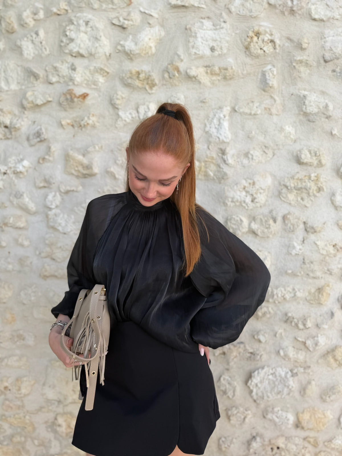 Blouse LEON noir