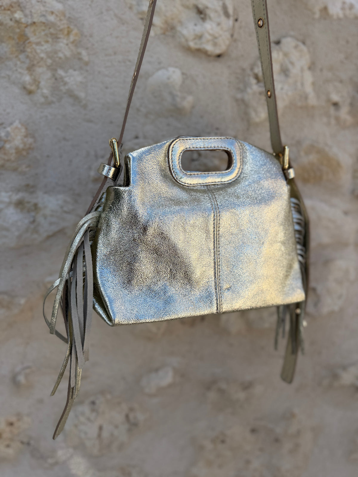 Sac stormy lisse doré