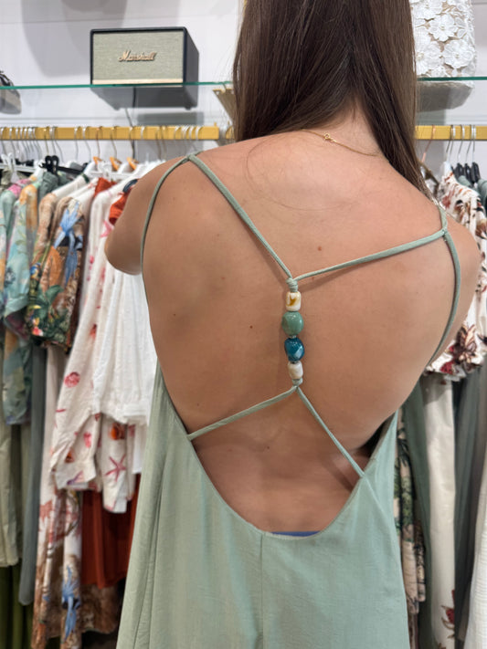 Robe cailloux turquoise