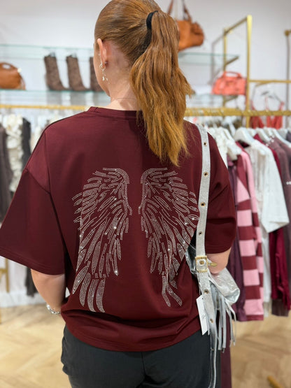 T-shirt ANGEL bordeaux