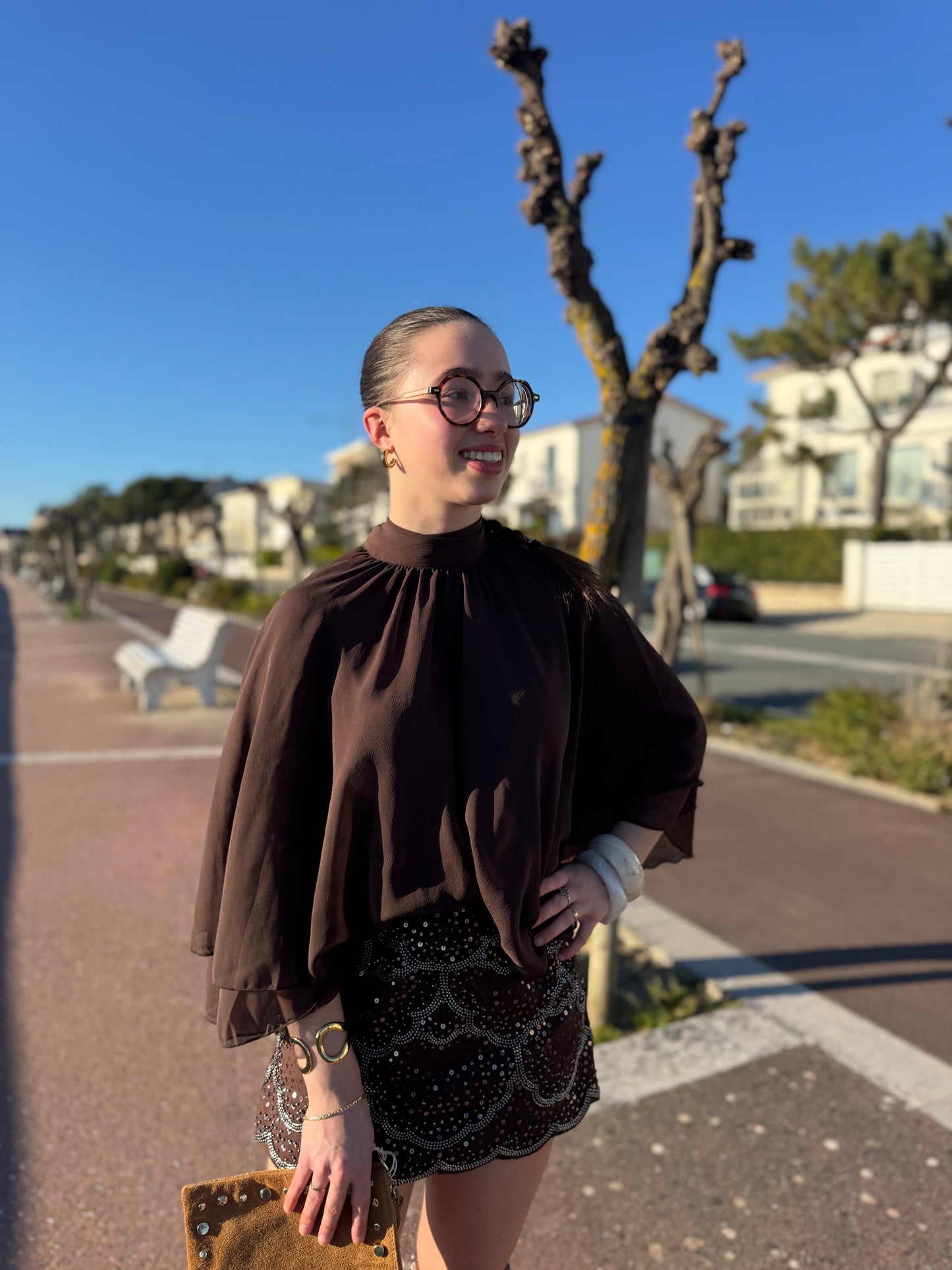 Blouse GRÂCE marron