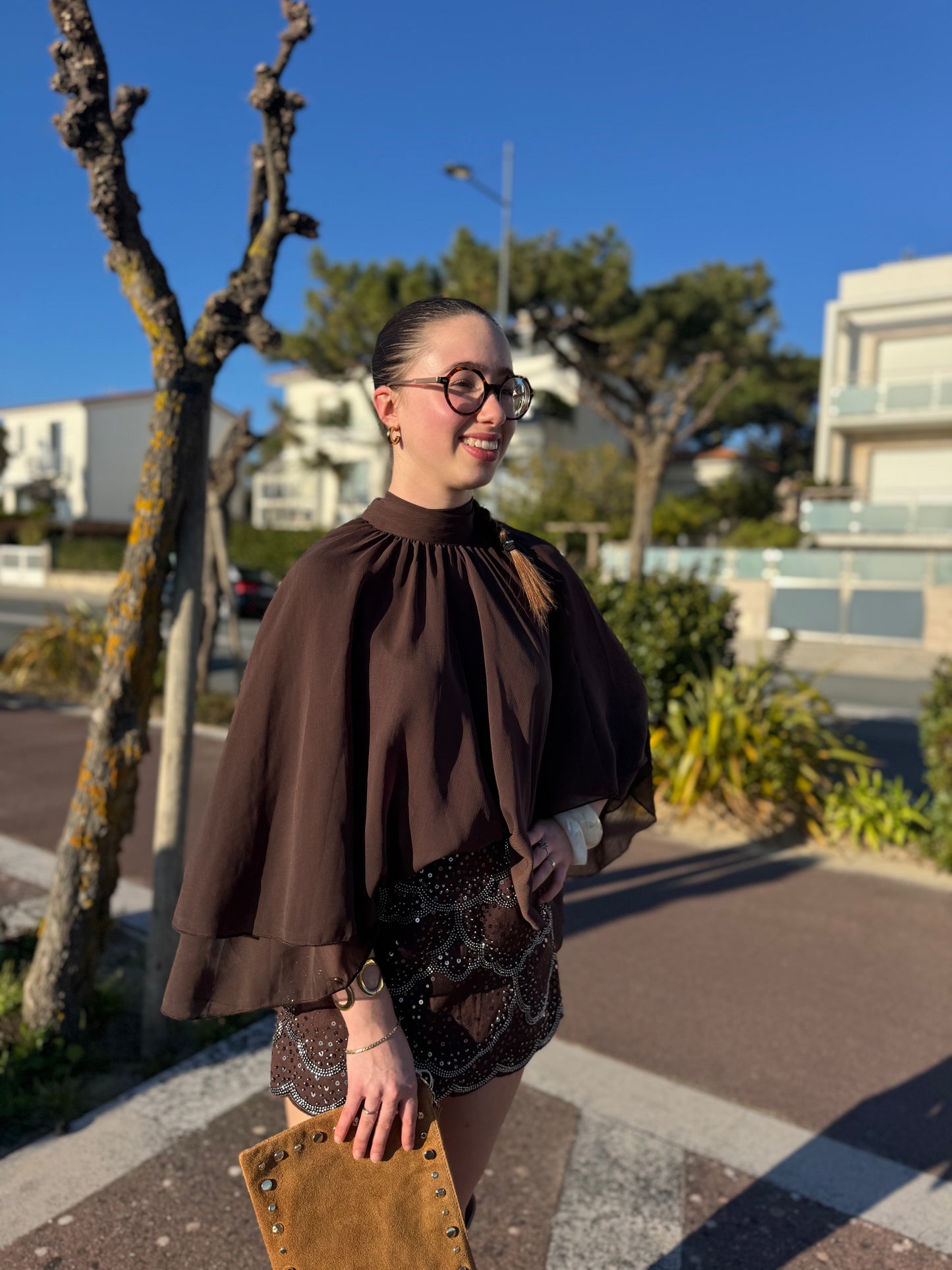 Jupe-short ROMA marron