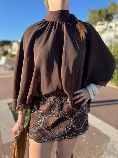 Blouse GRÂCE marron